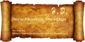 Herschkovics Dorottya névjegykártya